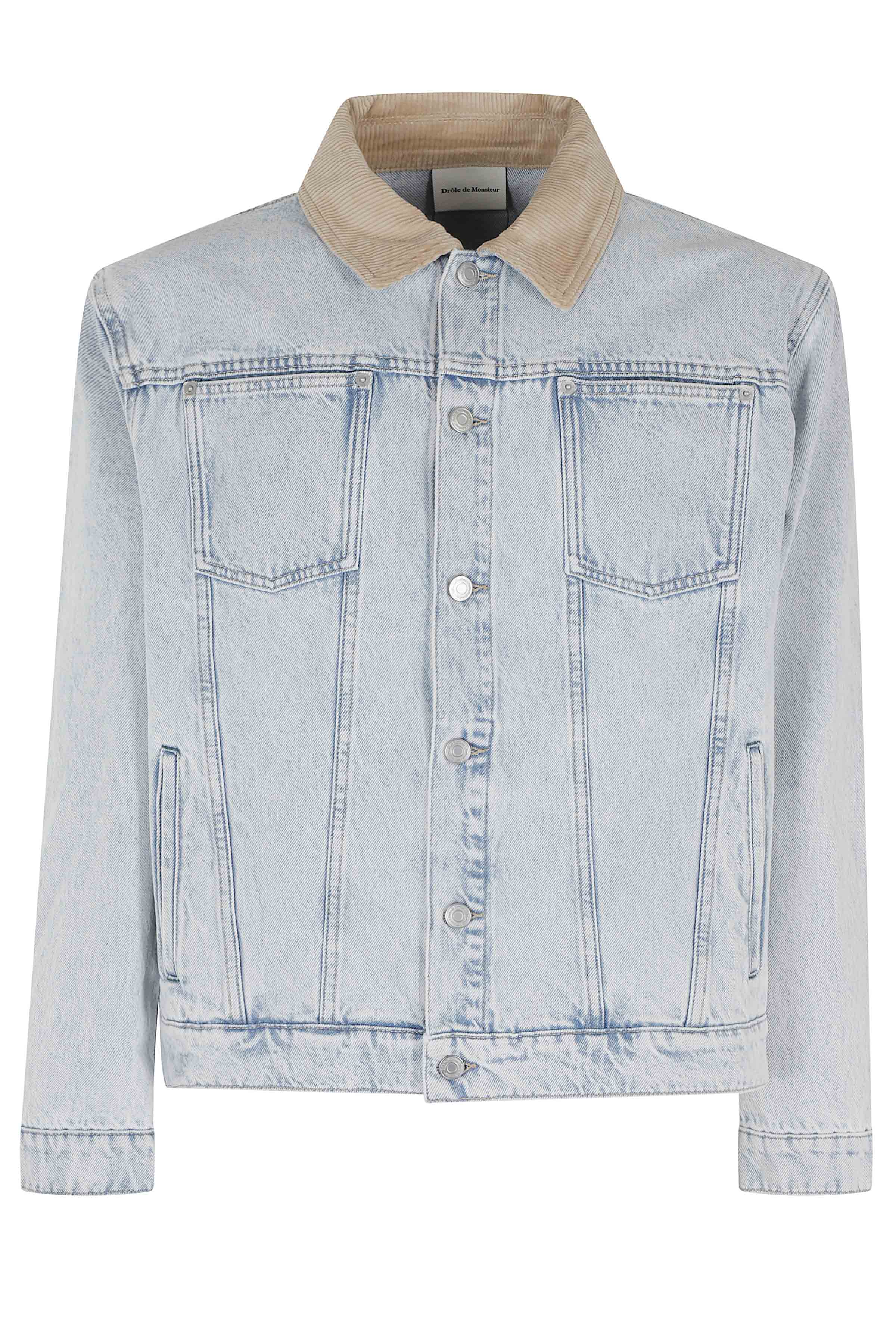 Drôle De Monsieur Men's Blue La Veste Jeans Giubbotto