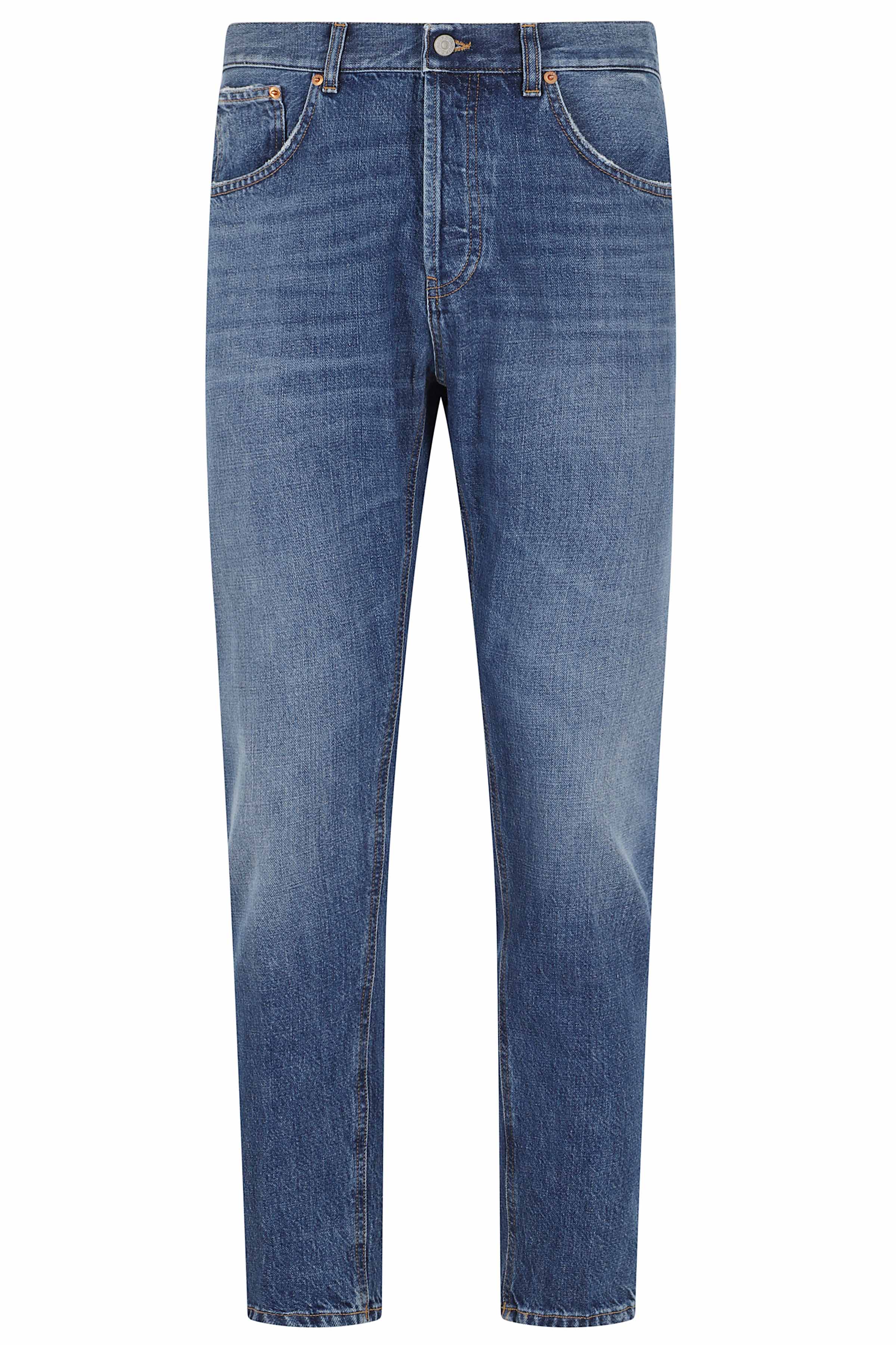 Dondup Men's Blue Jeans 5Tasche Carrot Slim Dian Cotone