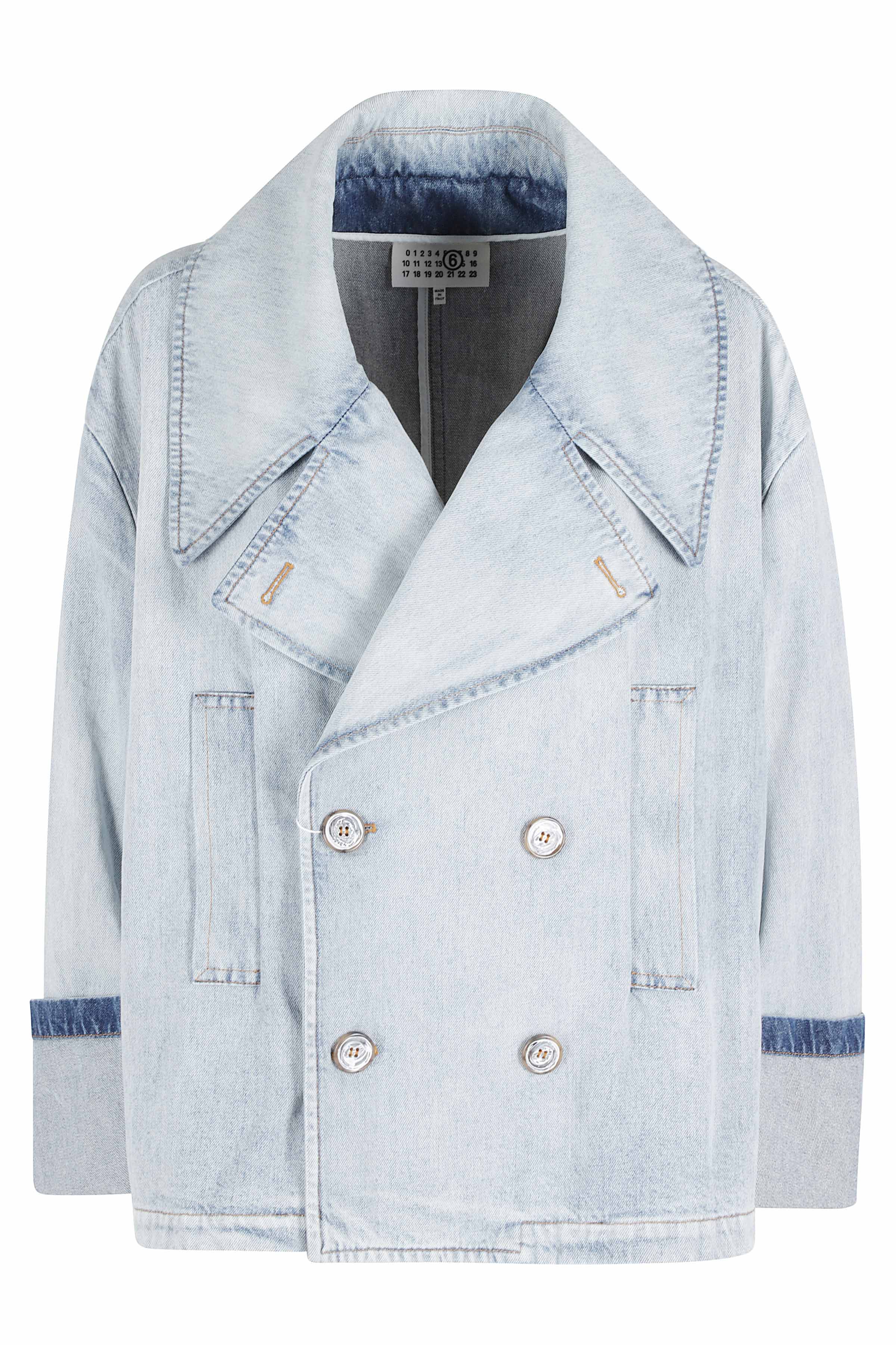 Mm6 Maison Margiela Women's Blue Sportsjacket Cotone Giubbotto