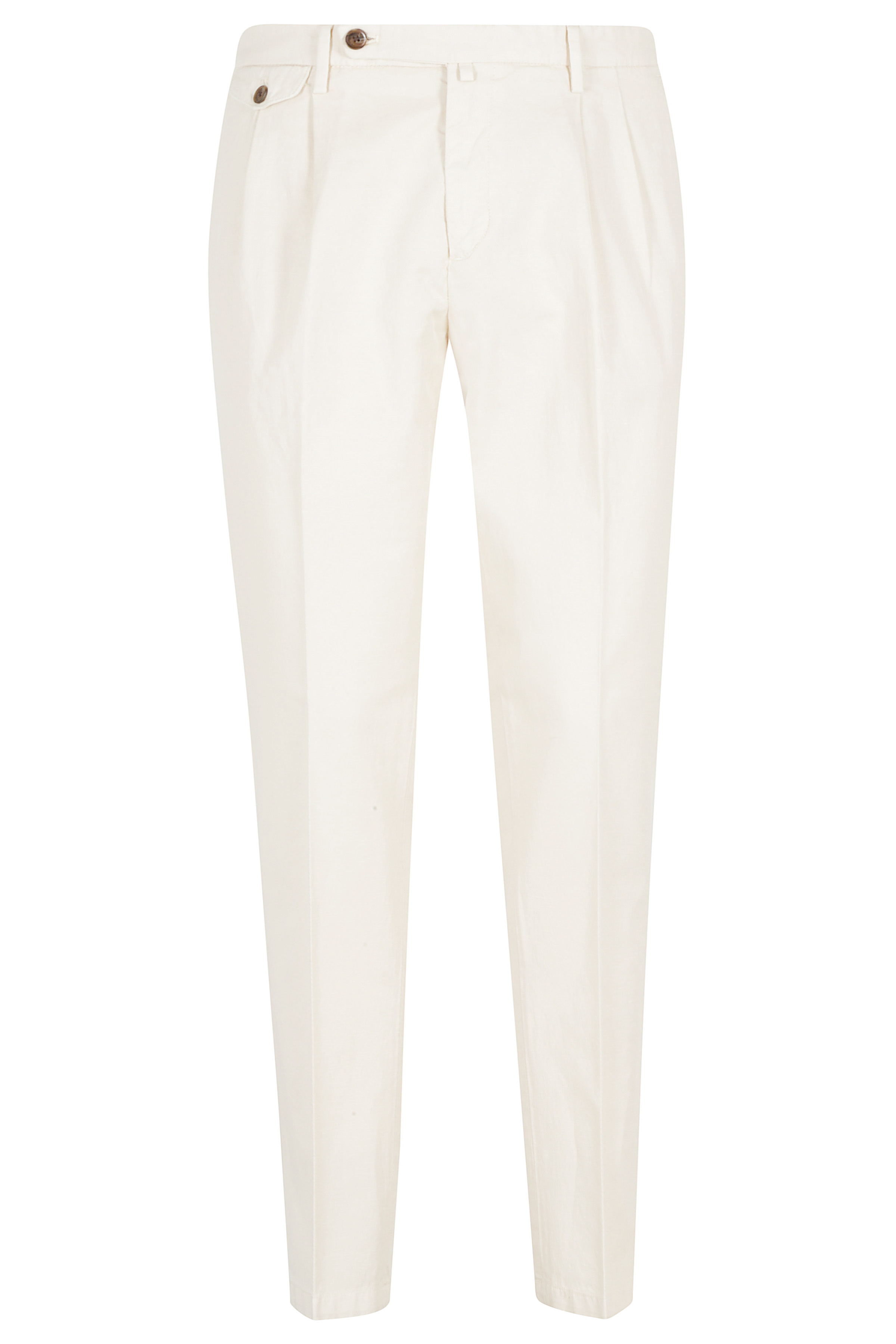Briglia Men's Nude & Neutrals Pant Doppia Pinces Cotone Lino Cotone-Lino-Elastan Pantaloni