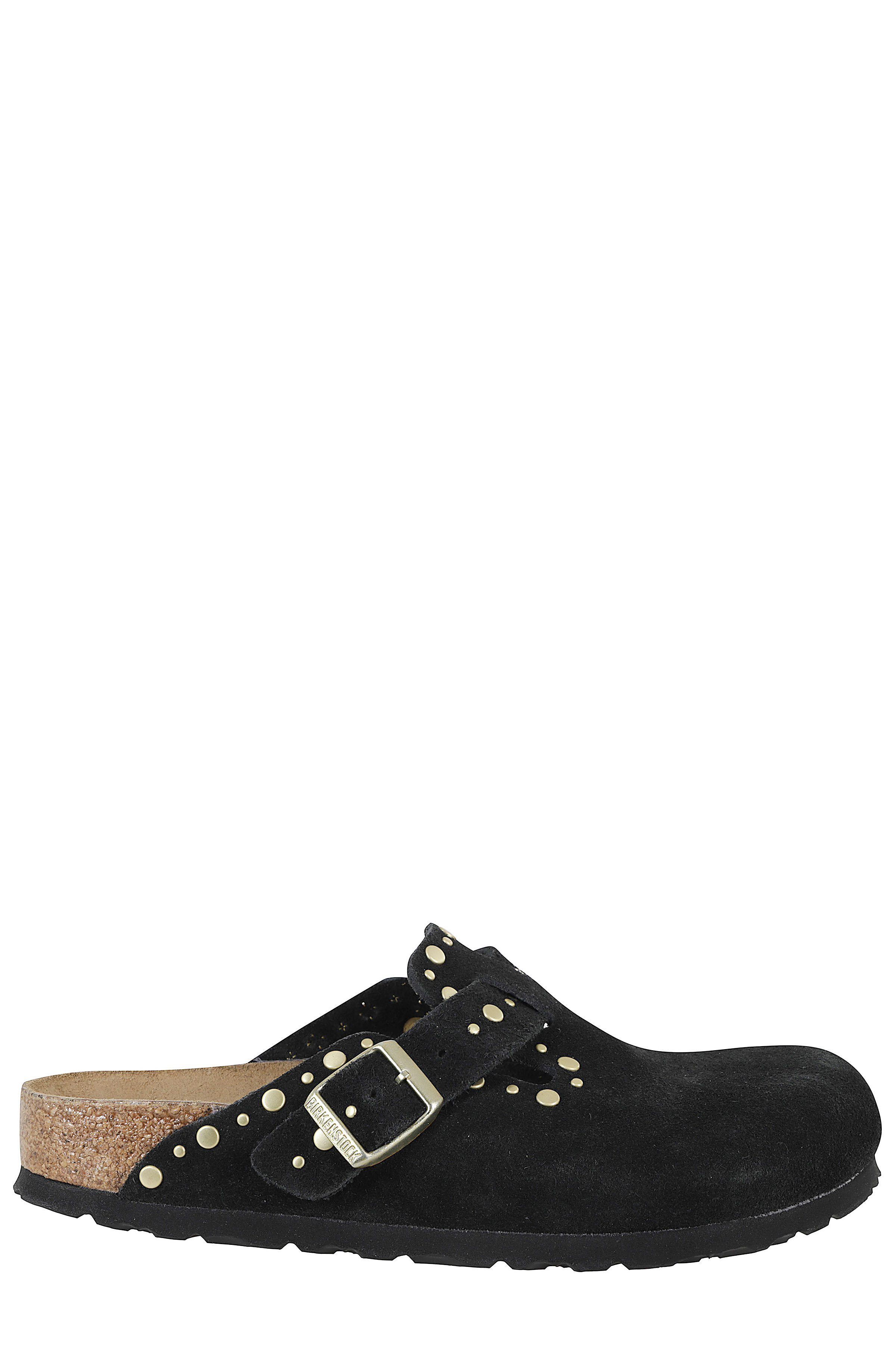 Birkenstock Women's Black Boston Rivet Suede Calzature