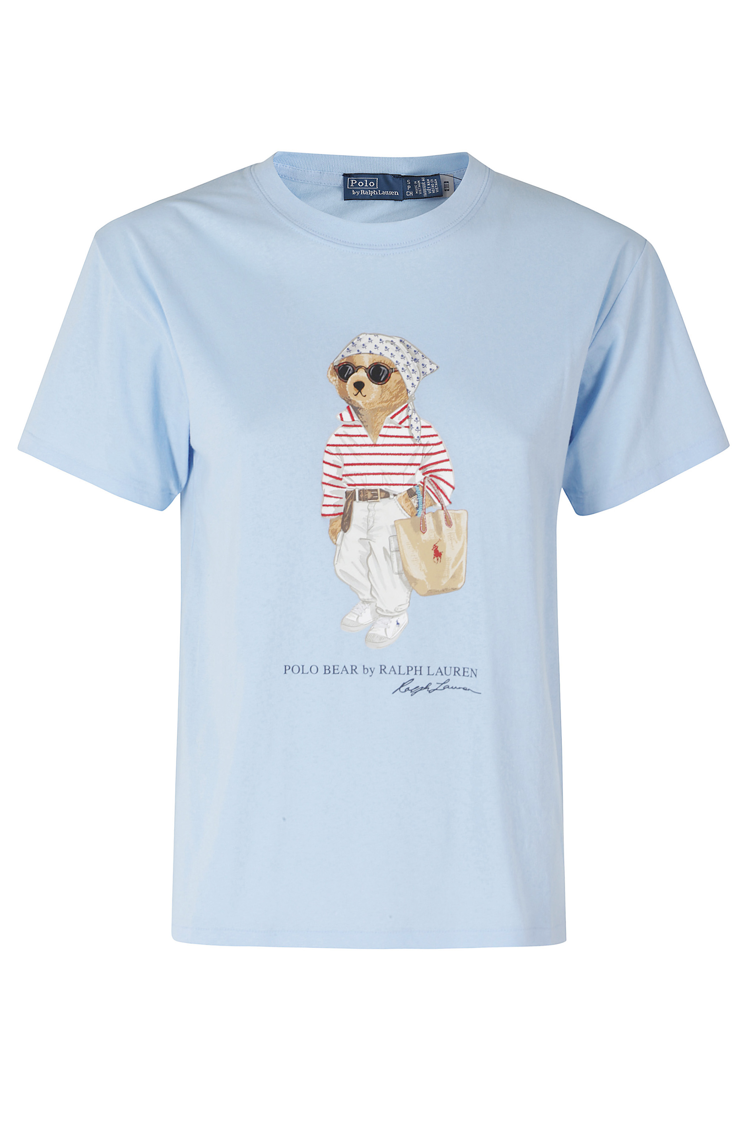 Polo Ralph Lauren Women's Blue Knit Tshirt Cotone T-Shirt