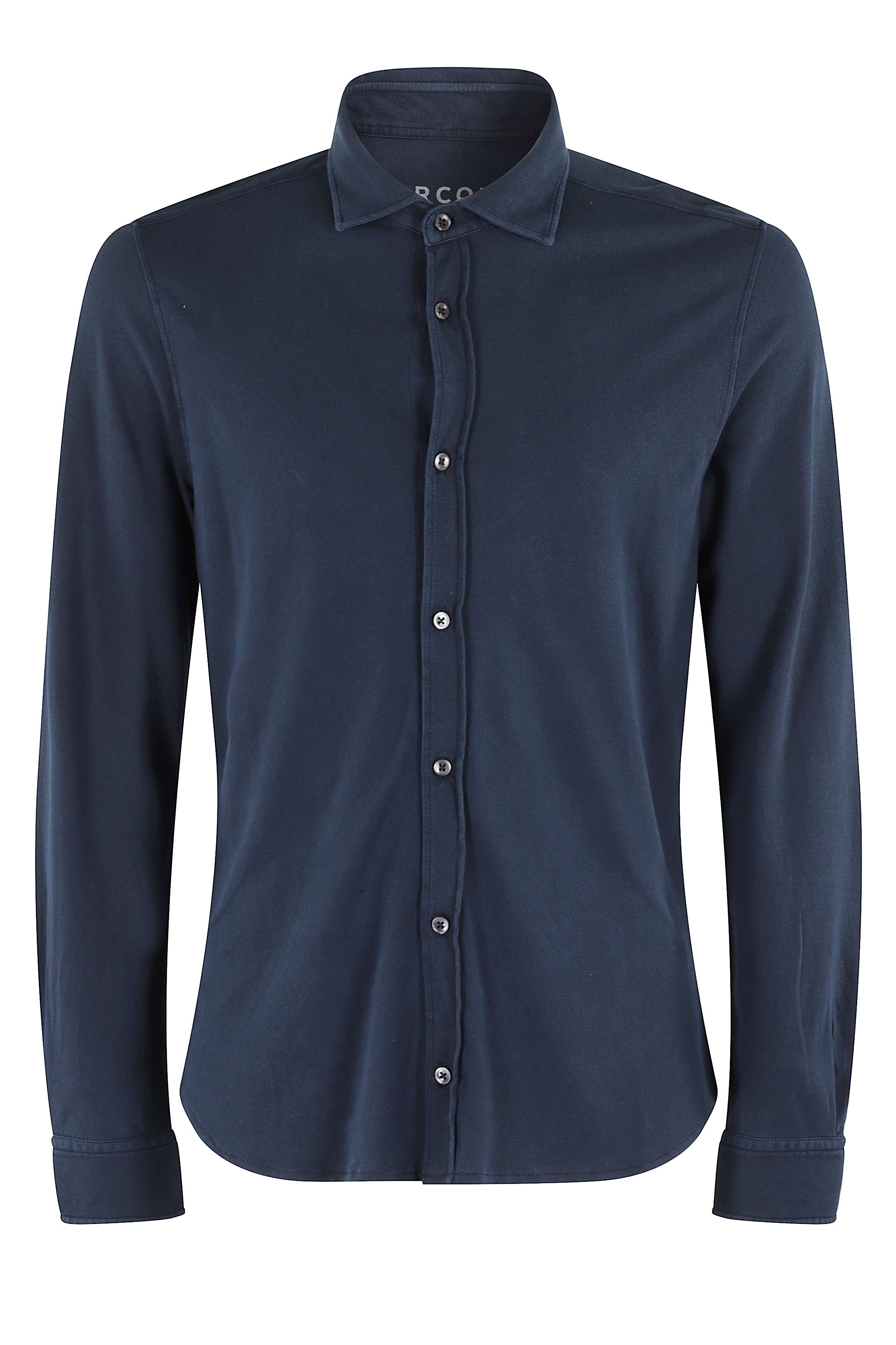 Circolo 1901 Men's Blue Piquet Jersey Cotton Elasthan Camicia
