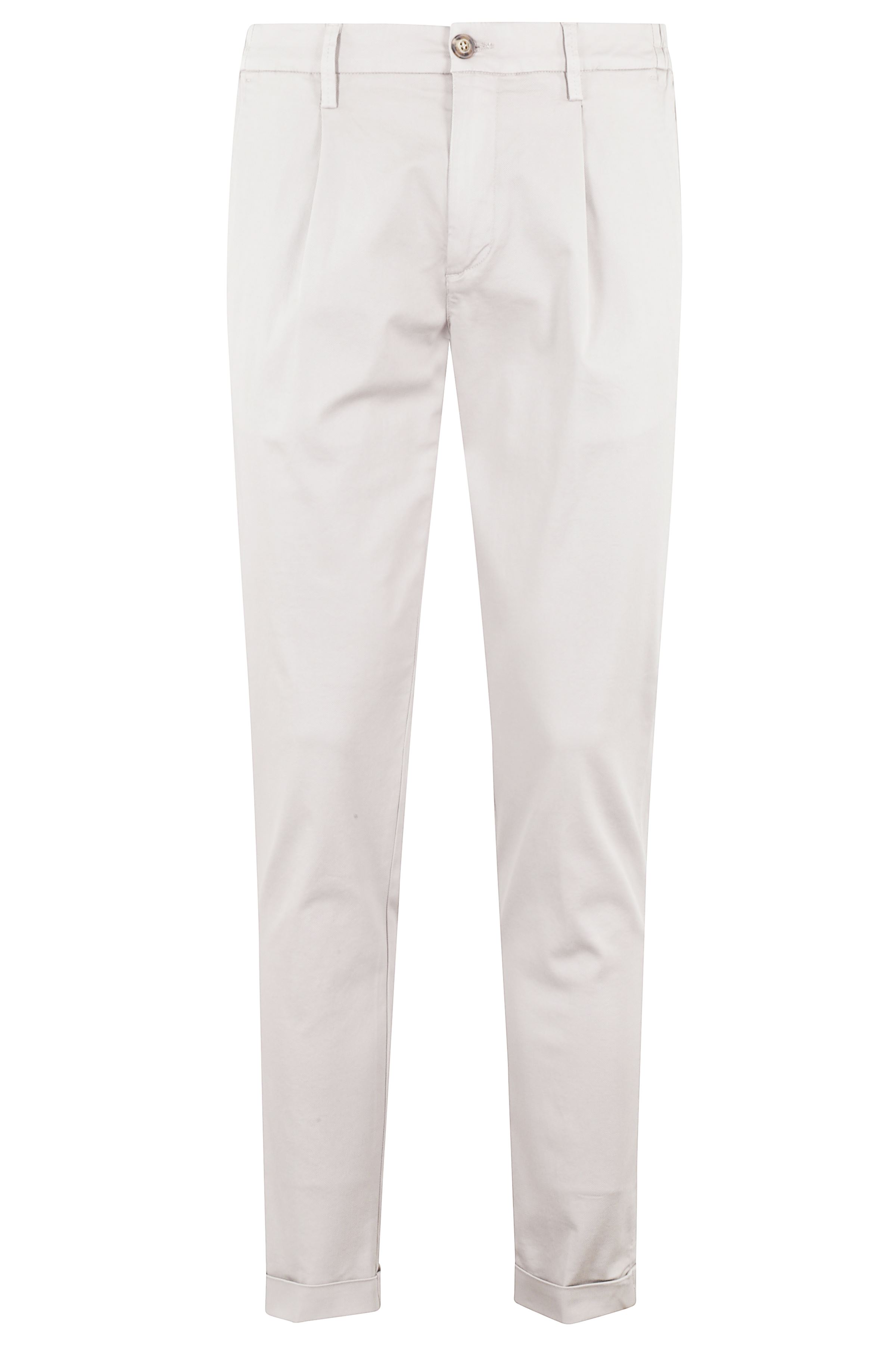 Re-Hash Men's Nude & Neutrals Mucha Elastico Con Pinces Cotton Lyocell Pantaloni