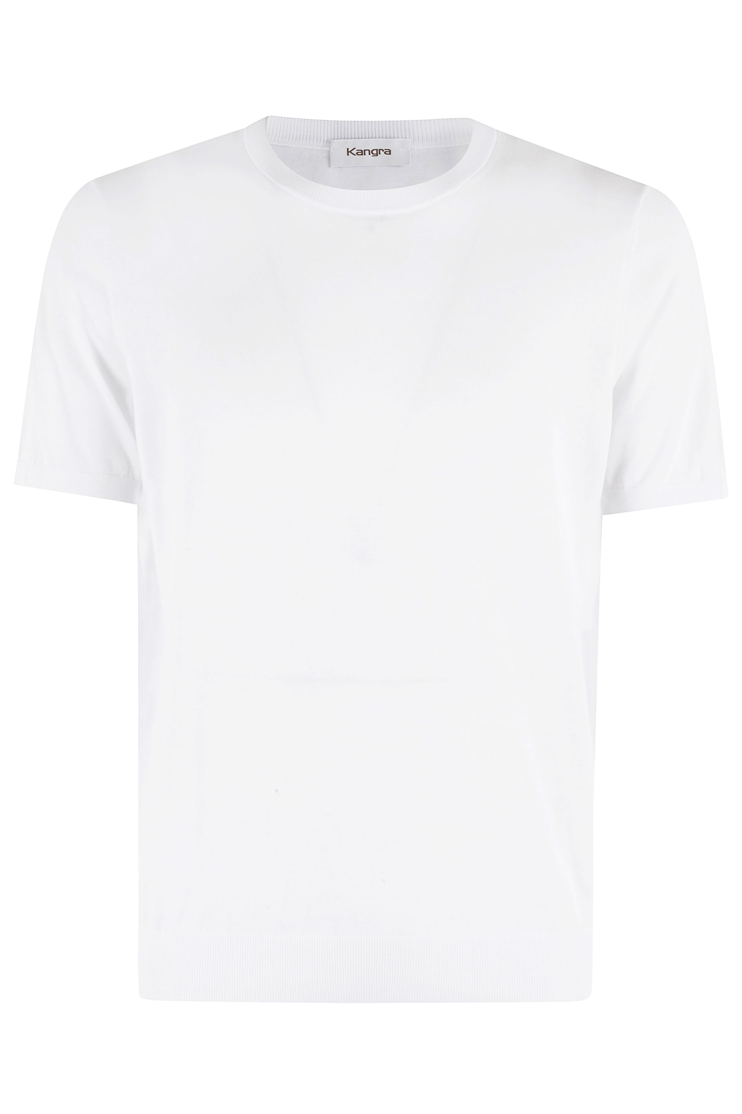 Kangra Men's White Maglia Mm Cotone 1Filo
