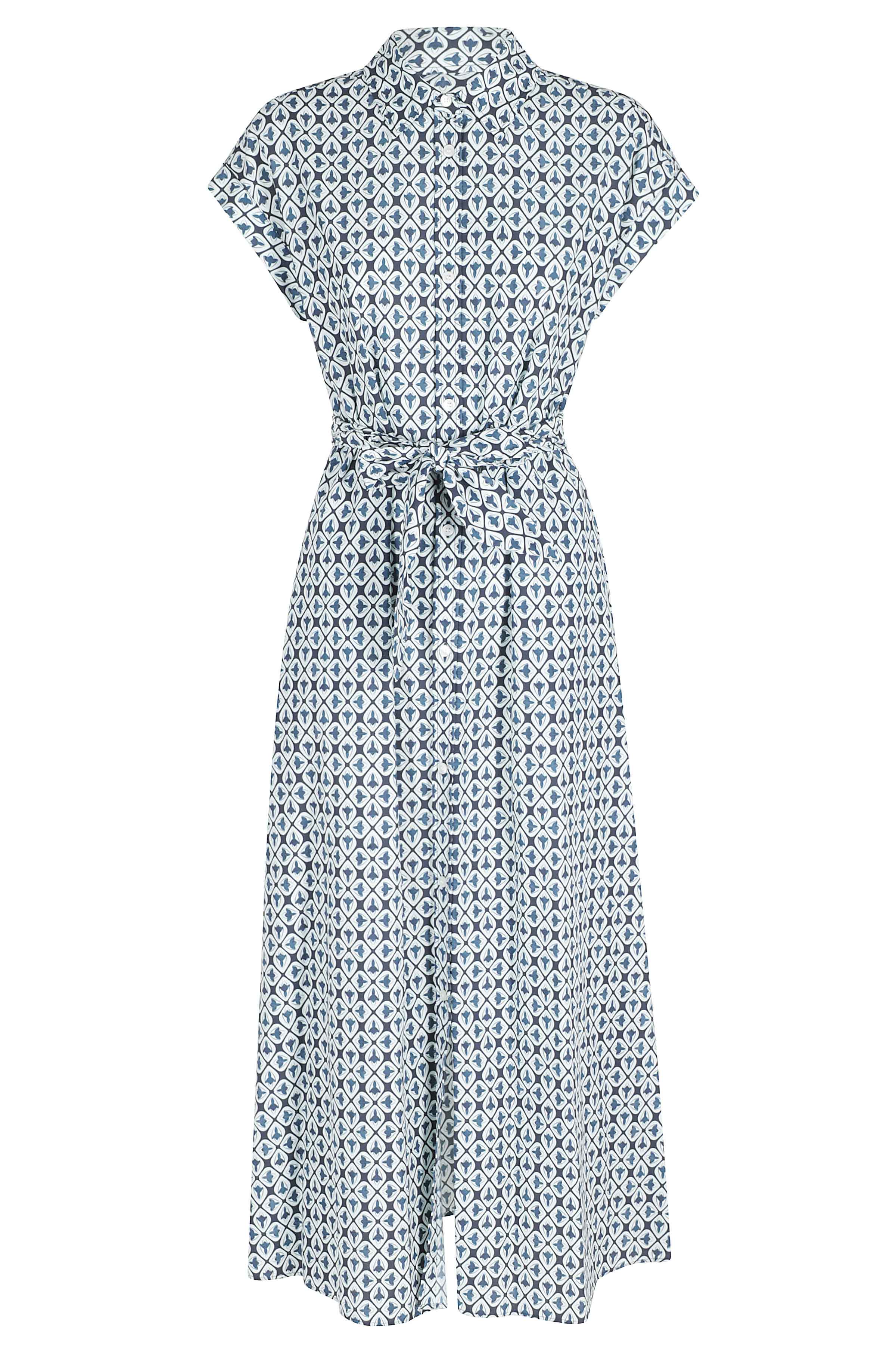 Woolrich Women's Blue Cotton Viscose Chemisier Dress Cotone Viscosa Abito