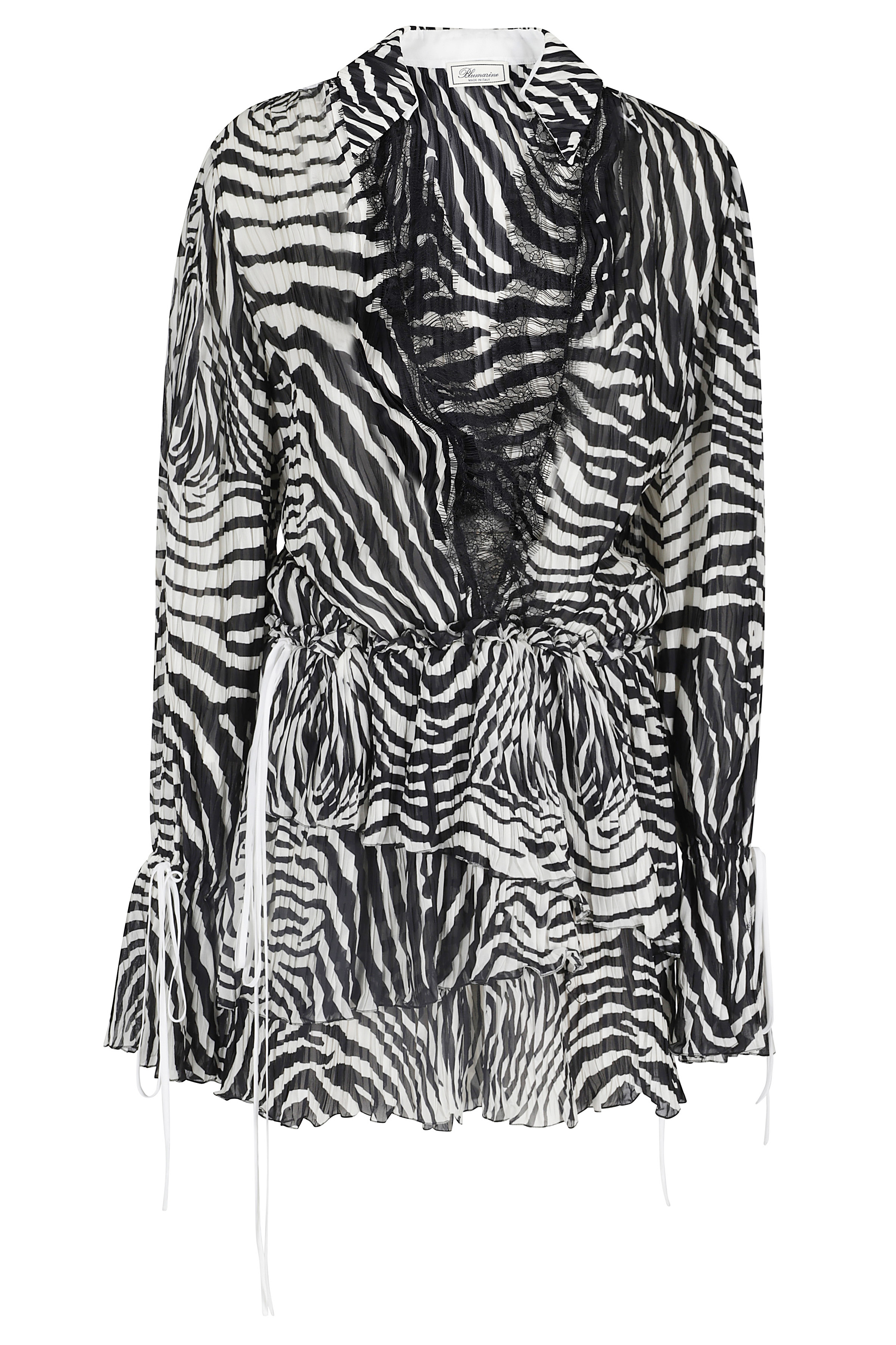 Blumarine Women's Multicolour Print Chiffon Dress Viscose; Lace: Nylon; Abito