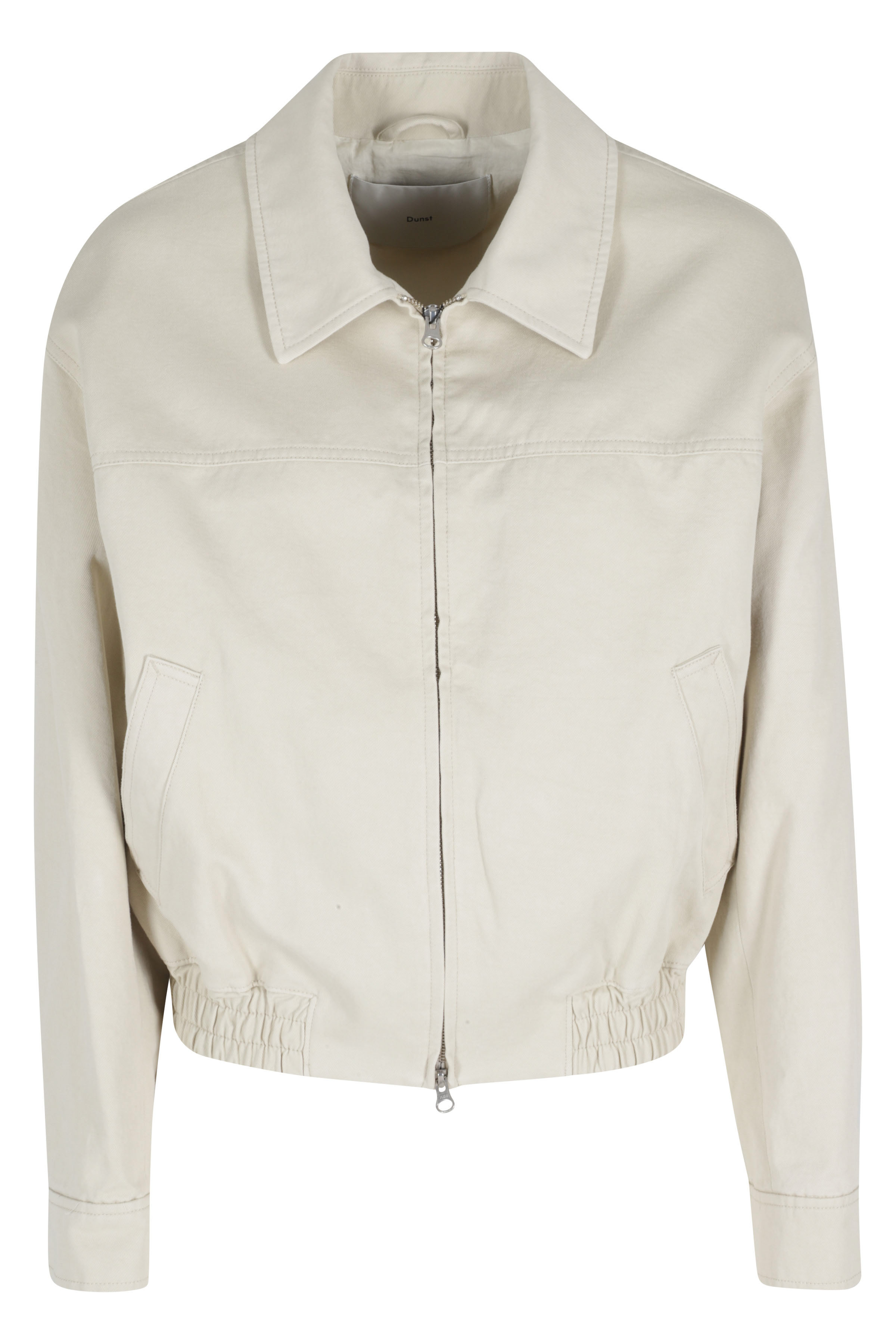 Dunst Women's Grey Collared Blouson Jacket Cotone Giubbotto