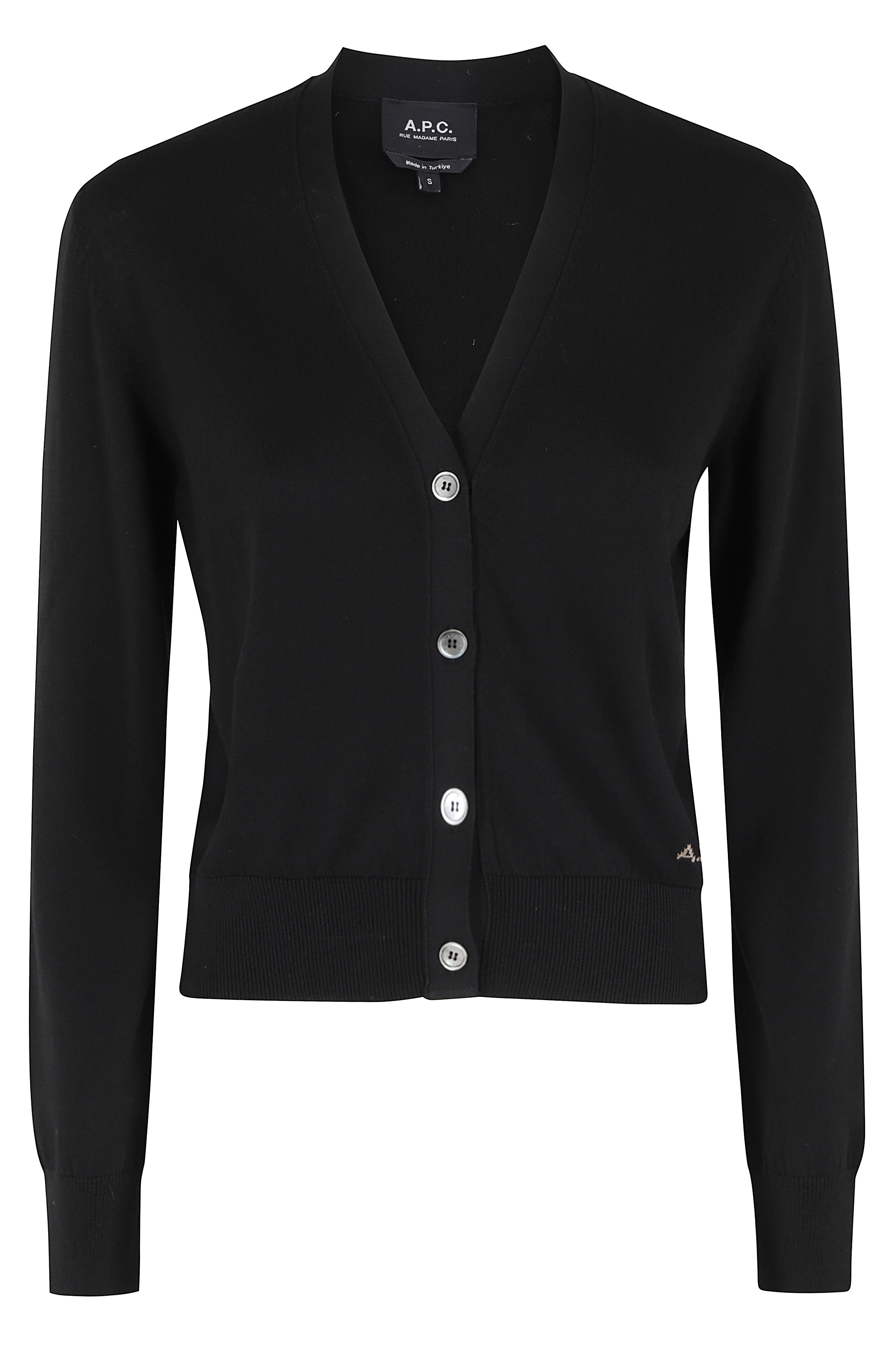 A.p.c. Women's Black A. P.c. Cardigan Cotone Maglia