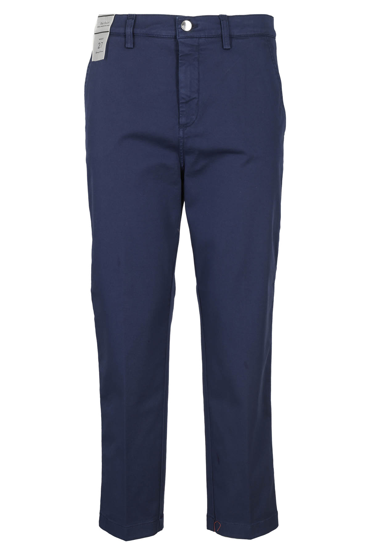 Re-Hash Women's Blue Diana Cotone Elastan Pantaloni