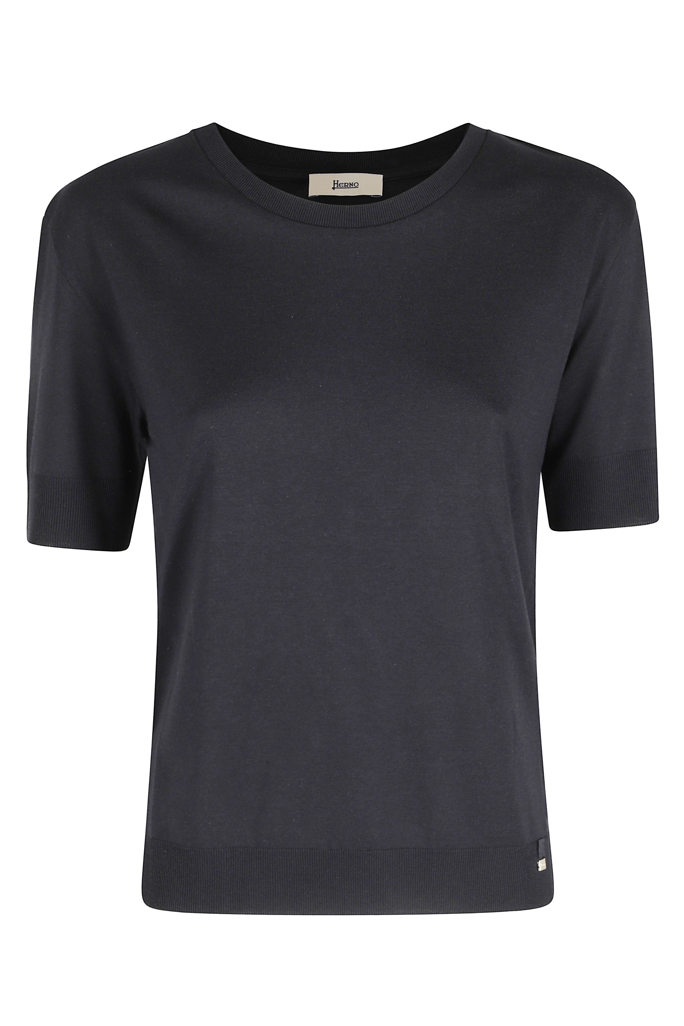 Herno Women's Black Maglia Lyocell Cotone