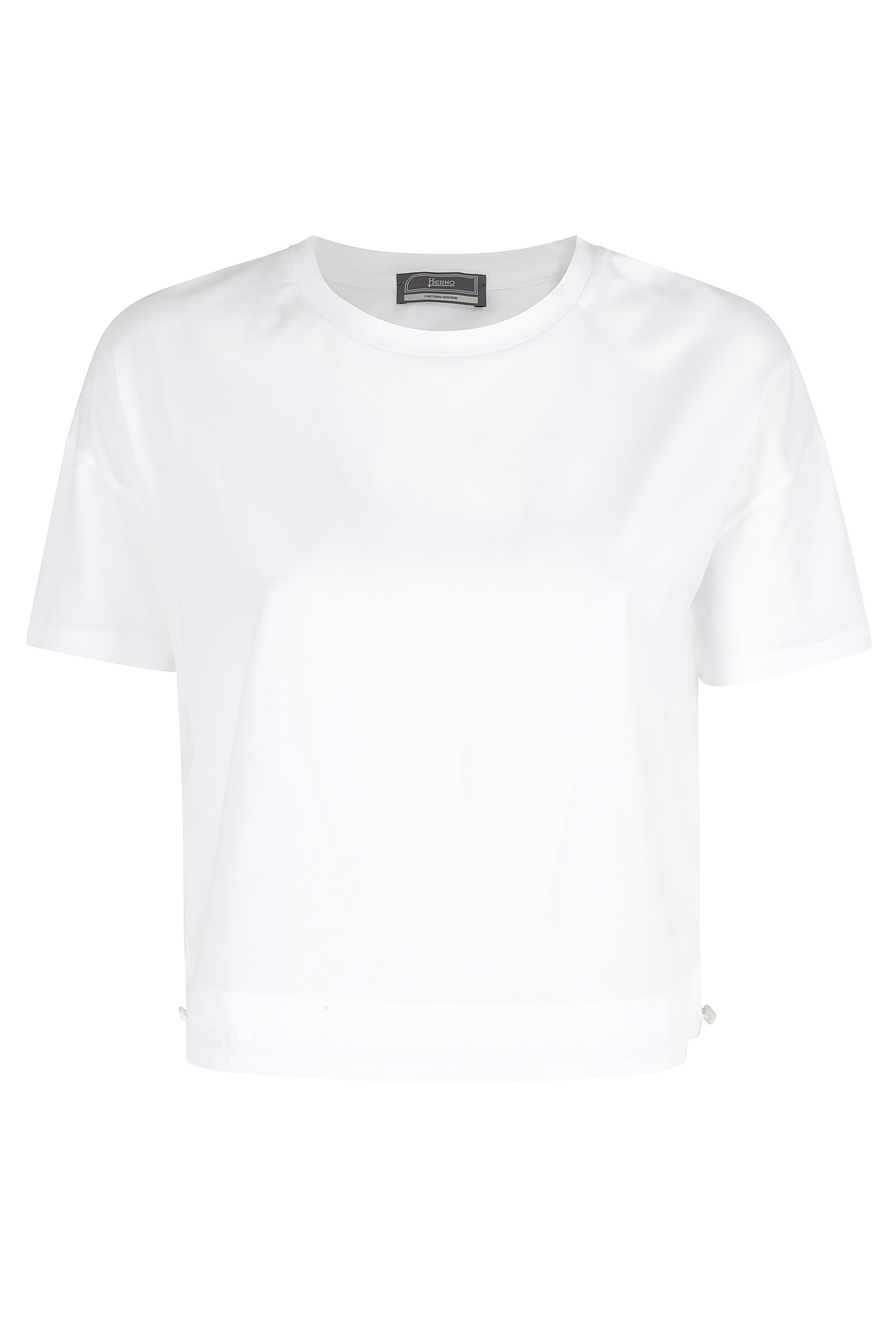 Herno Women's White Maglia Cotone Elastane T-Shirt