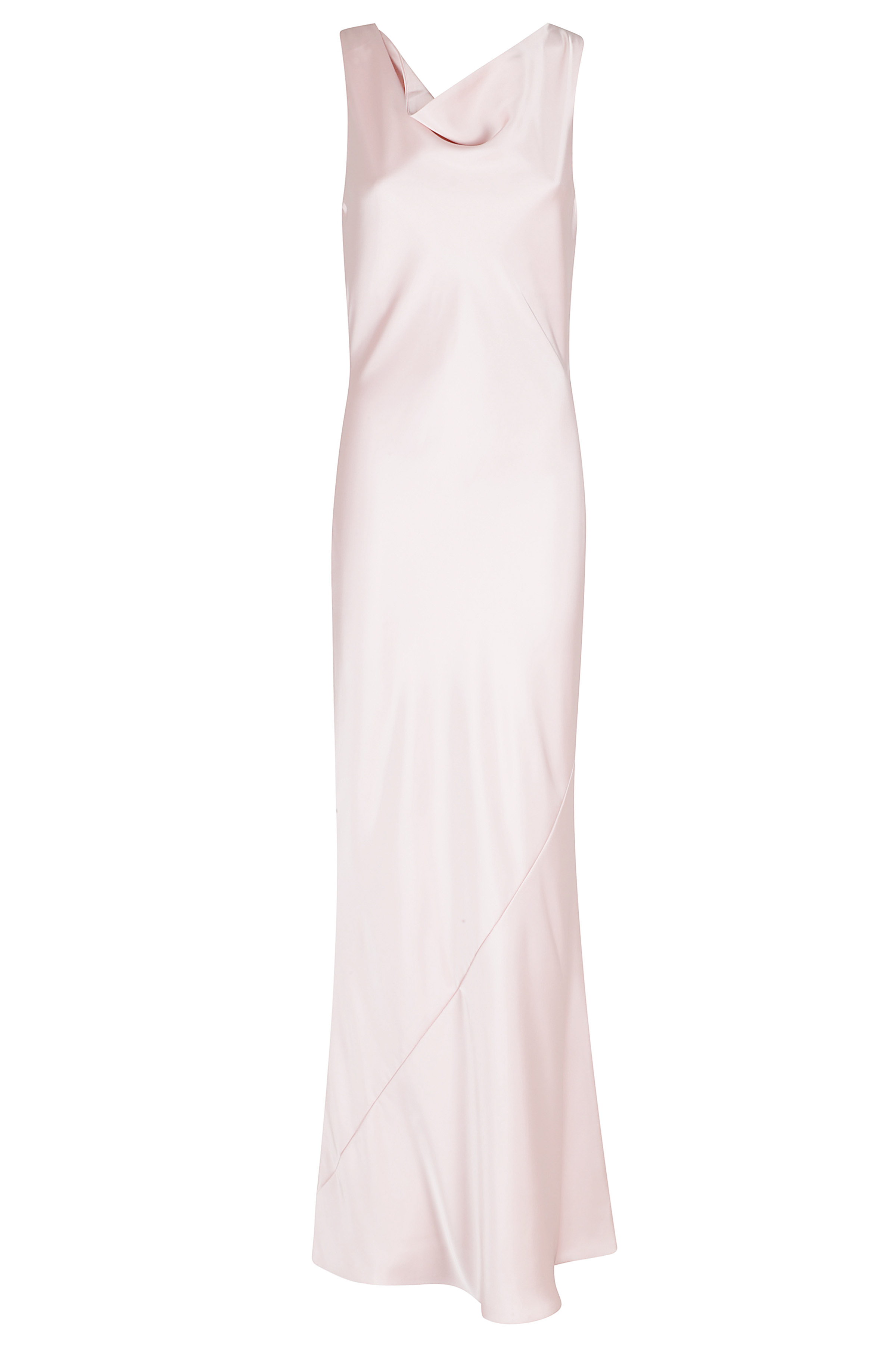 Norma Kamali Women's Pink & Purple Sleeveless Low Back Drape Gown Poliestere Abito