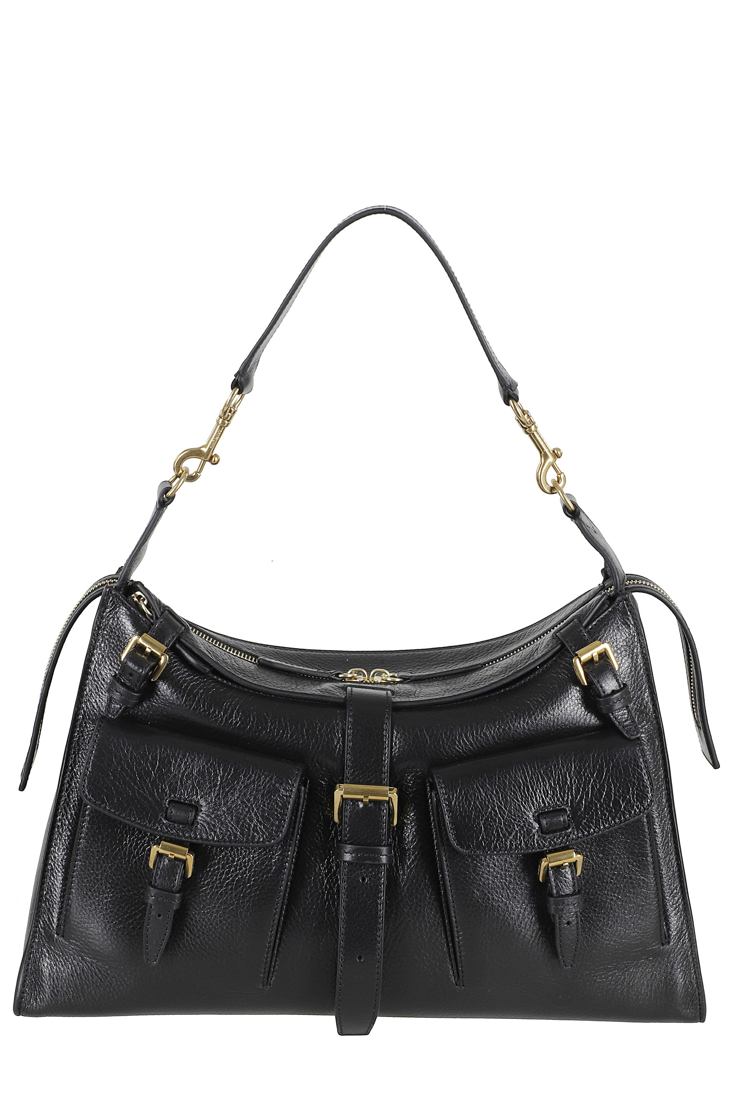Mulberry Women's Black Roxanne Shoulder High Shine Leather Borsa