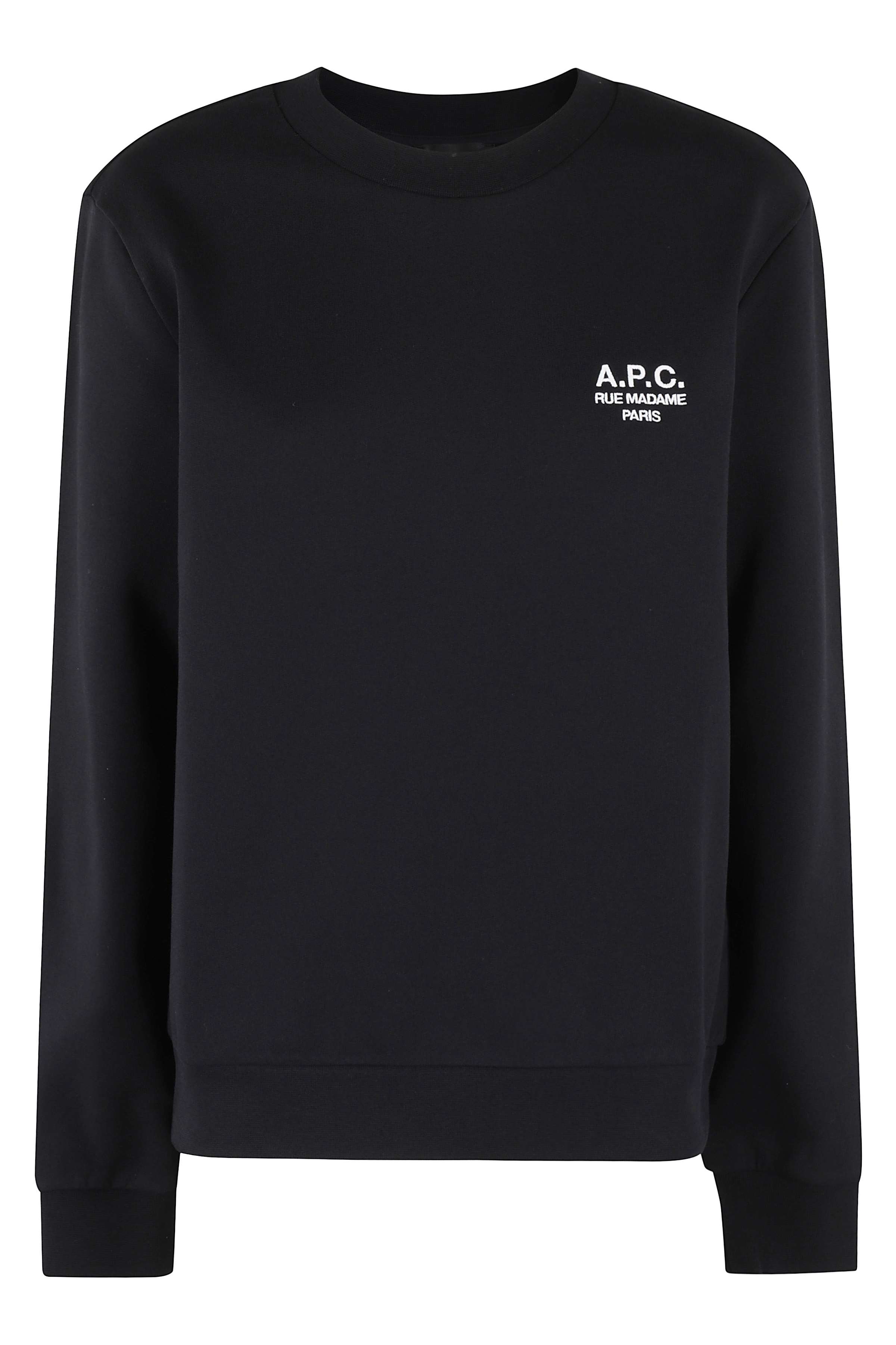 A.p.c. Women's Black A. P.c. Sweat Standard Rue Madame Organic Cotton Felpa