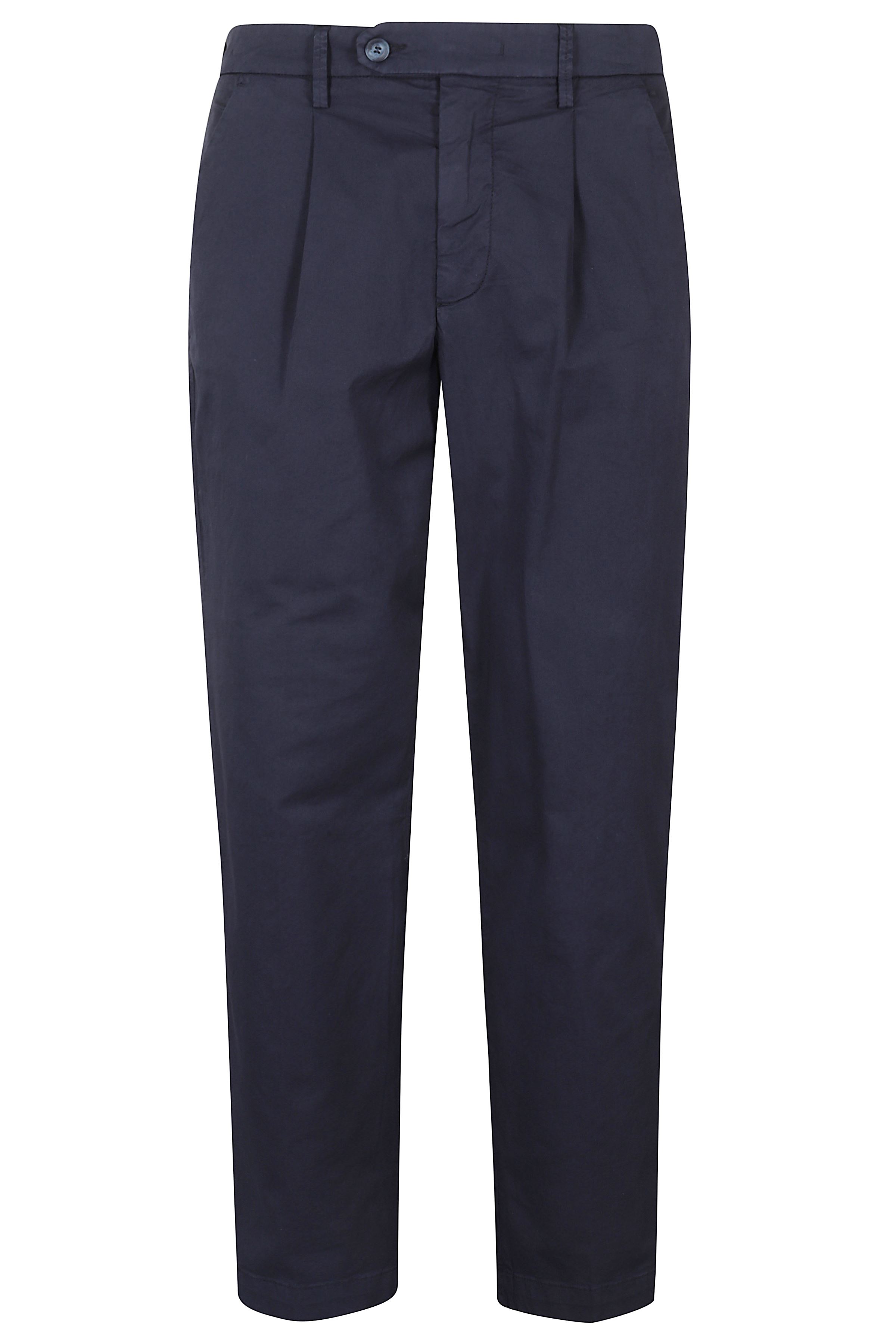 Re-Hash Men's Blue Marc Chinos Cotone Elastan Pantaloni