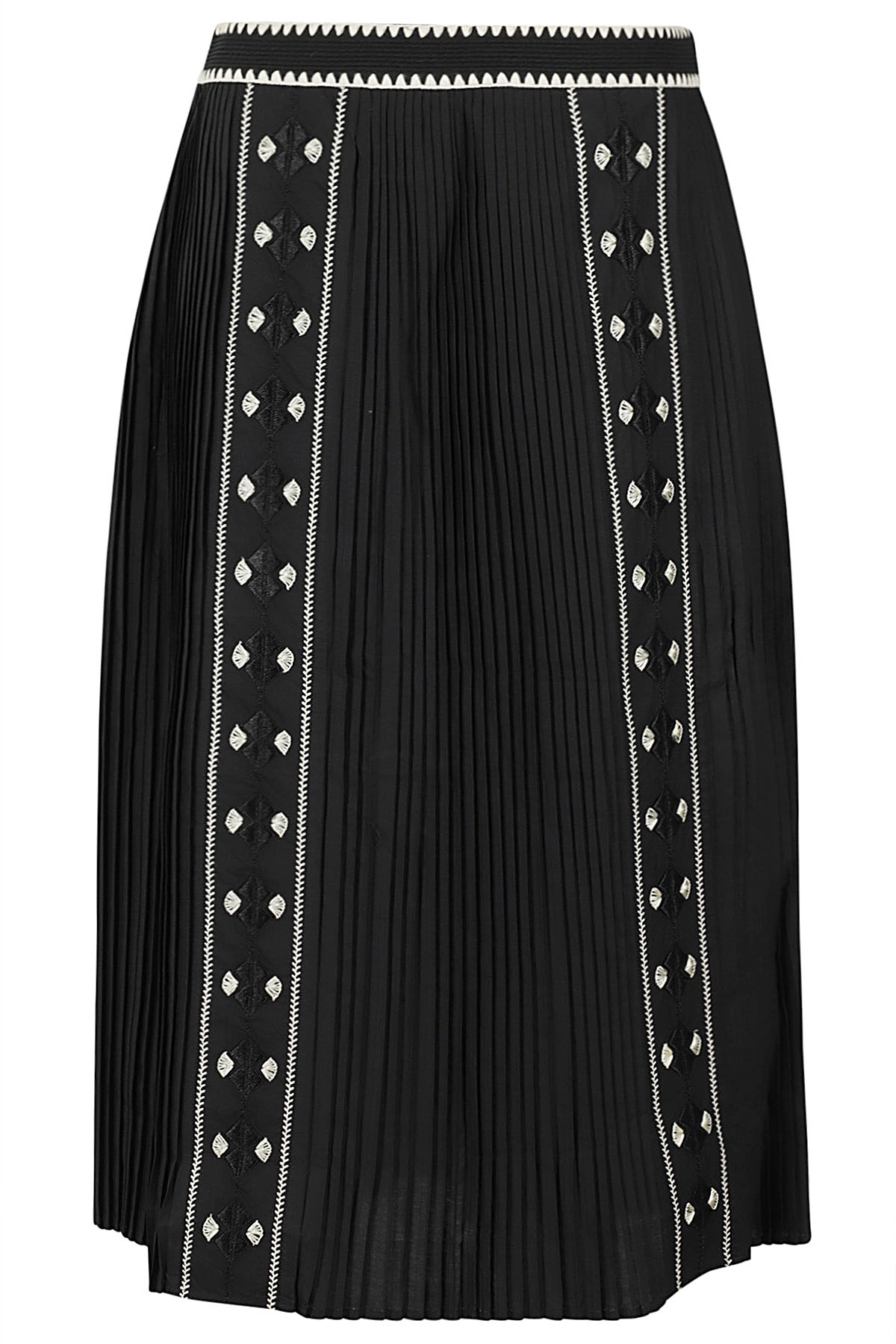 Ulla Johnson Women's Black Sabina Skirt Cotton Gonna