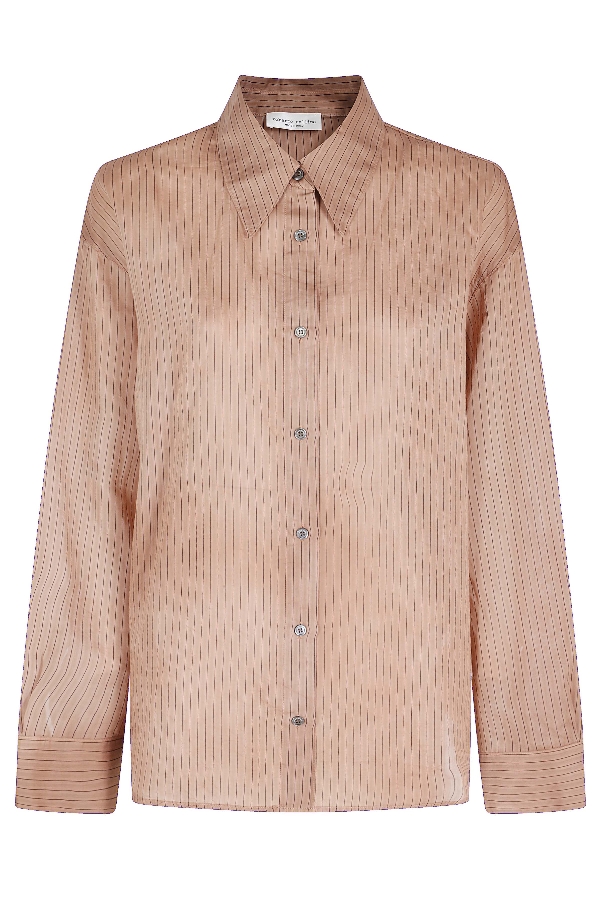 Roberto Collina Women's Brown Camicia Ml Cotone Seta