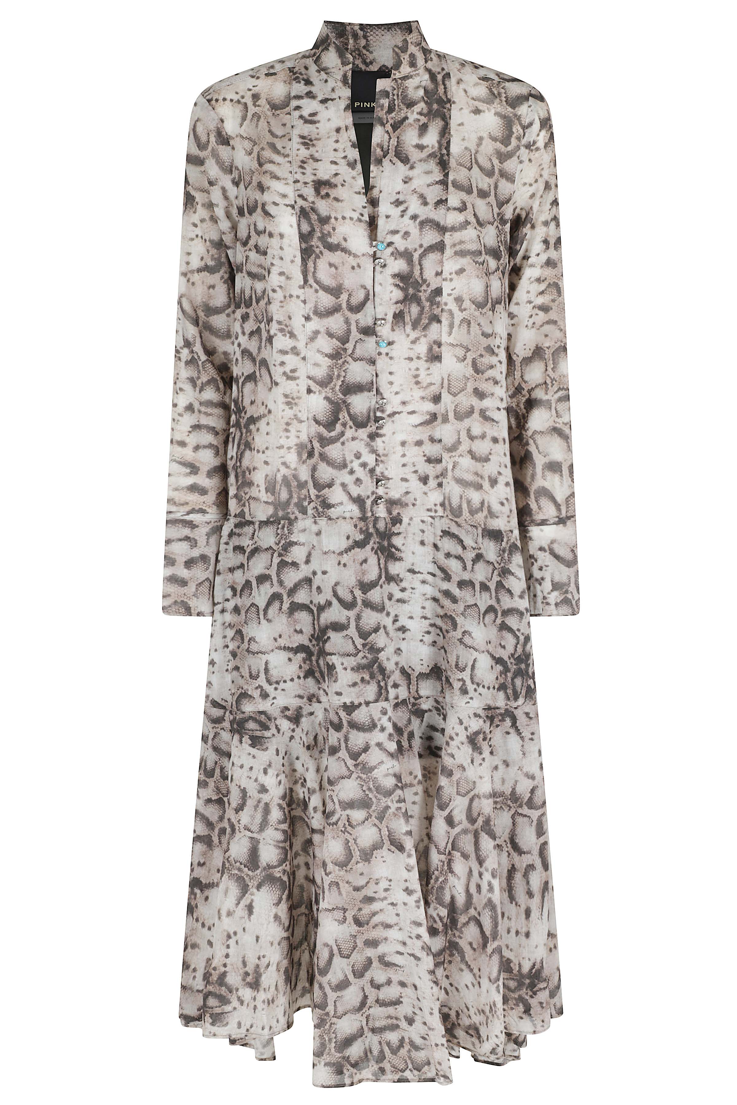 Pinko Women's Nude & Neutrals Bassano Abito Mussola Cotone