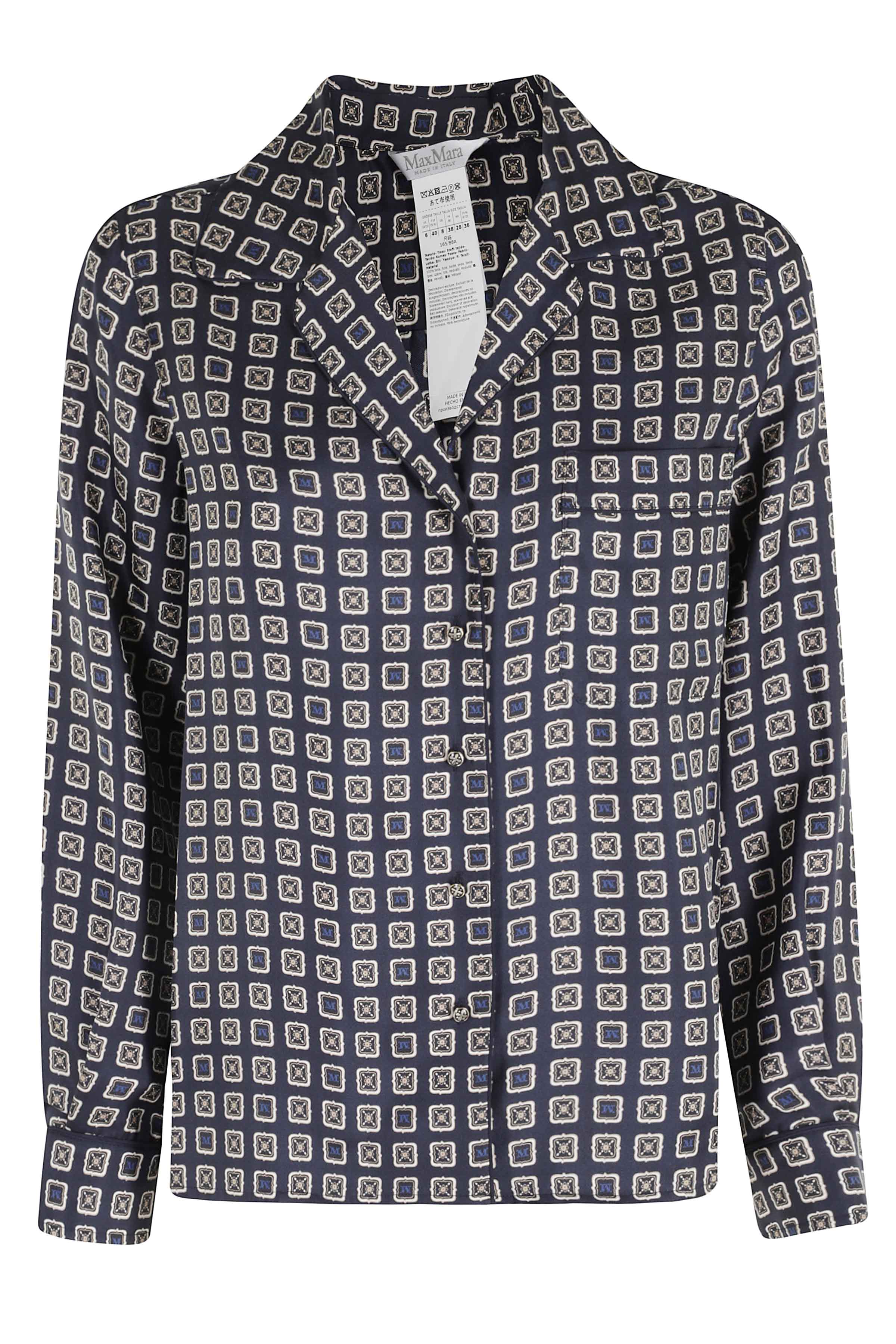 Max Mara Women's Blue Disco Seta Camicia