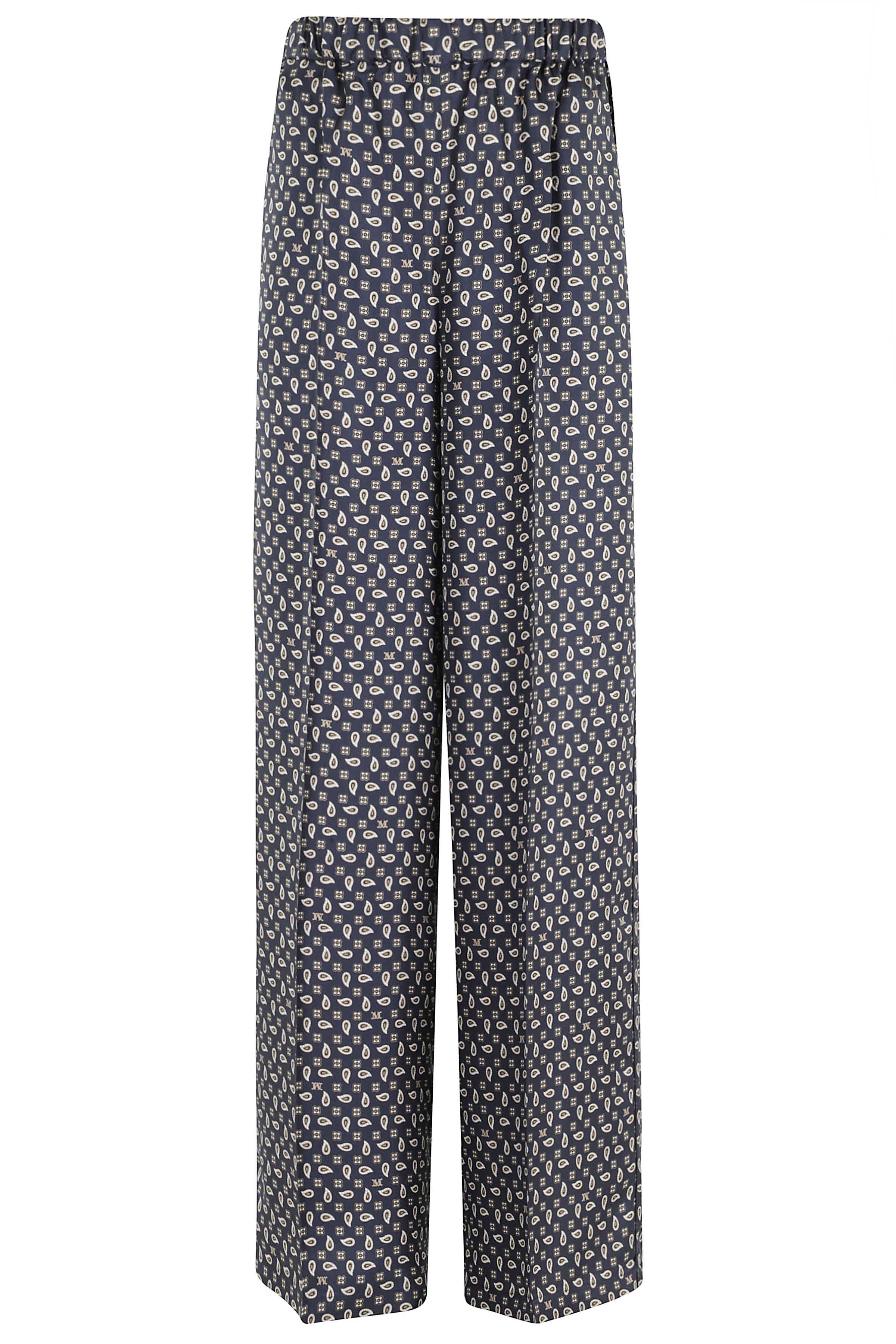 Max Mara Women's Blue Vischio Seta Pantaloni