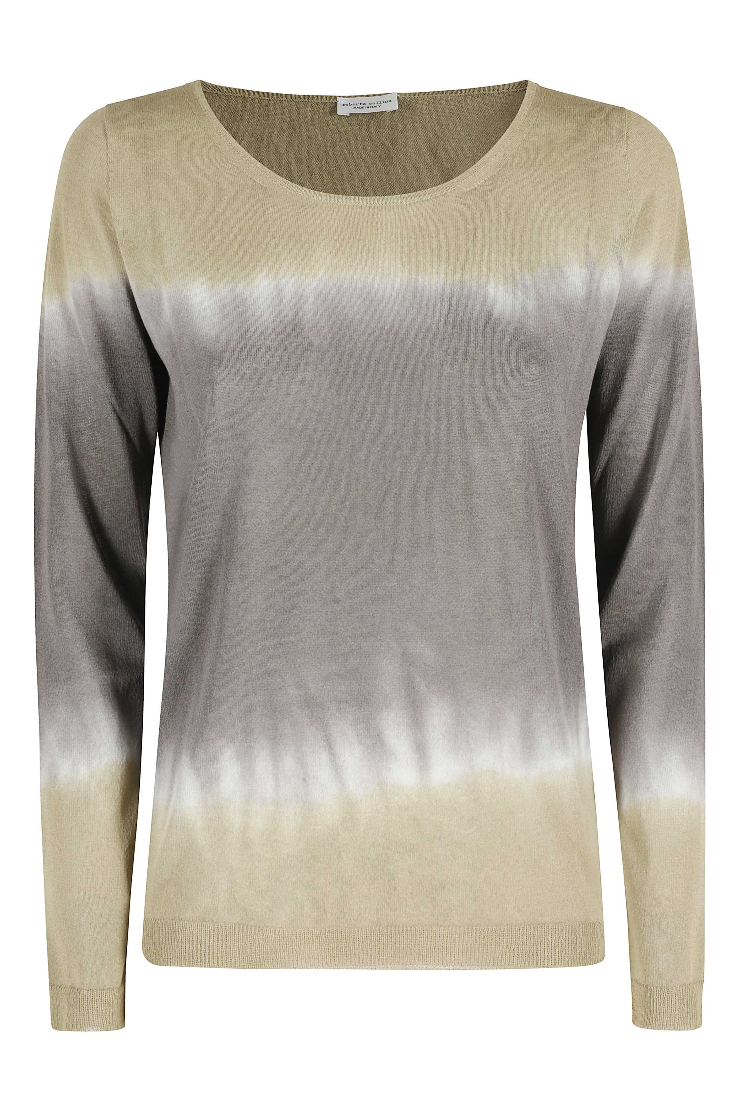 Roberto Collina Women's Green Girocollo Deep Dye Viscosa Maglia