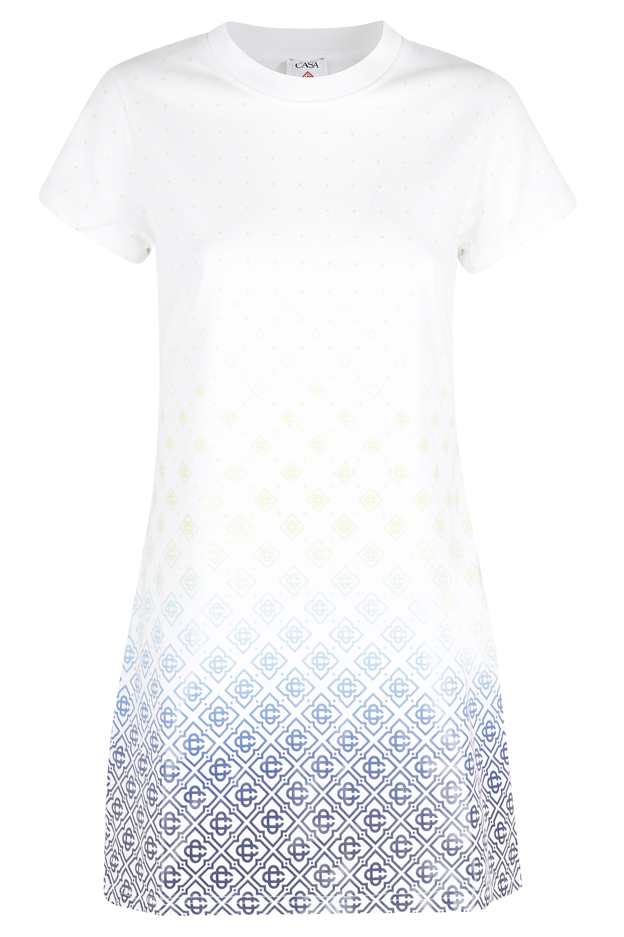 Casablanca Women's White Aop Monogram Tshirt Dress Cotone Abito
