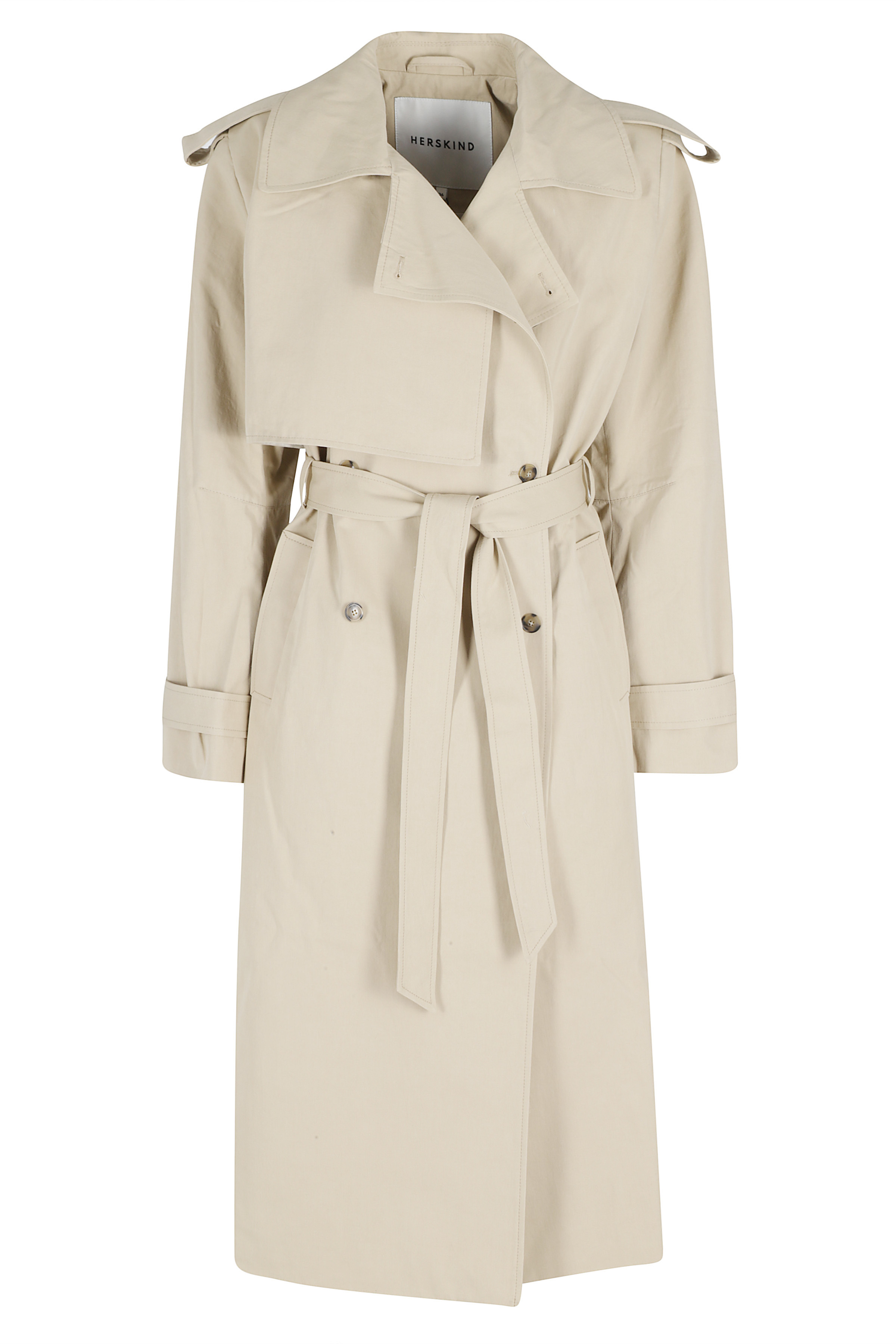 Herskind Women's Nude & Neutrals Fernandes Trenchcoat Cotone Fodera Poliestere Trench
