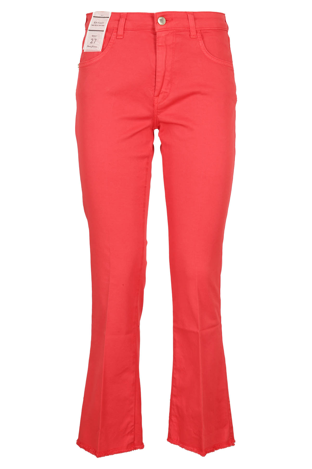 Re-Hash Women's Red Monica-Z Cotone - Elastane Pantaloni